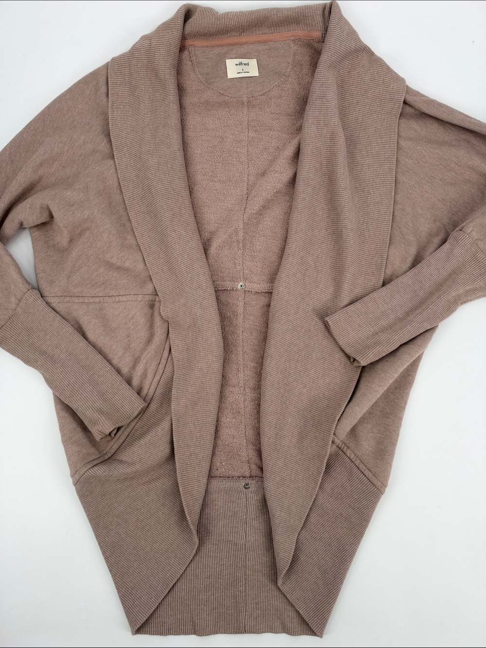 Wilfred aritzia Taupe comfy Open Cardigan
